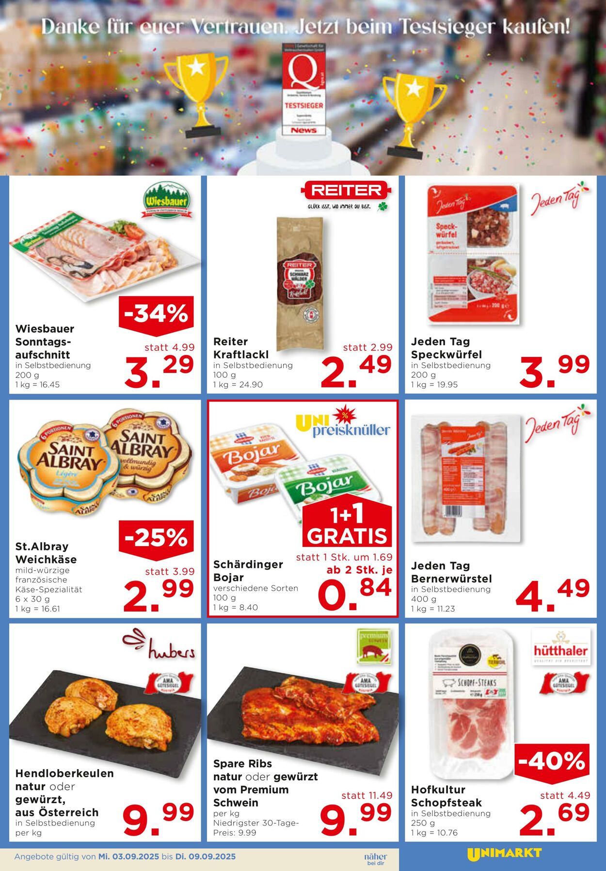 Prospekt Unimarkt 03.09.2025 - 09.09.2025