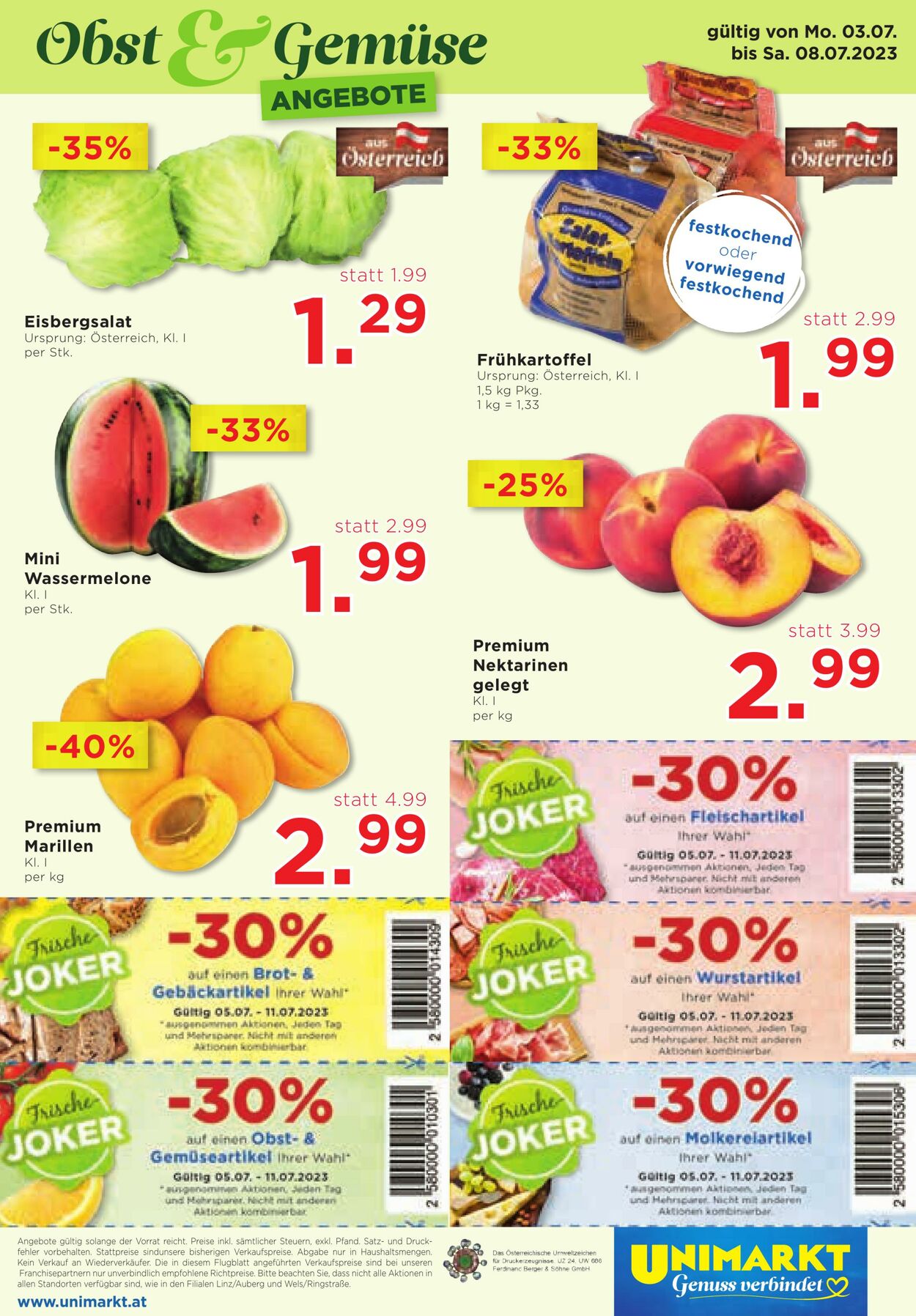 Prospekt Unimarkt 05.07.2023 - 11.07.2023