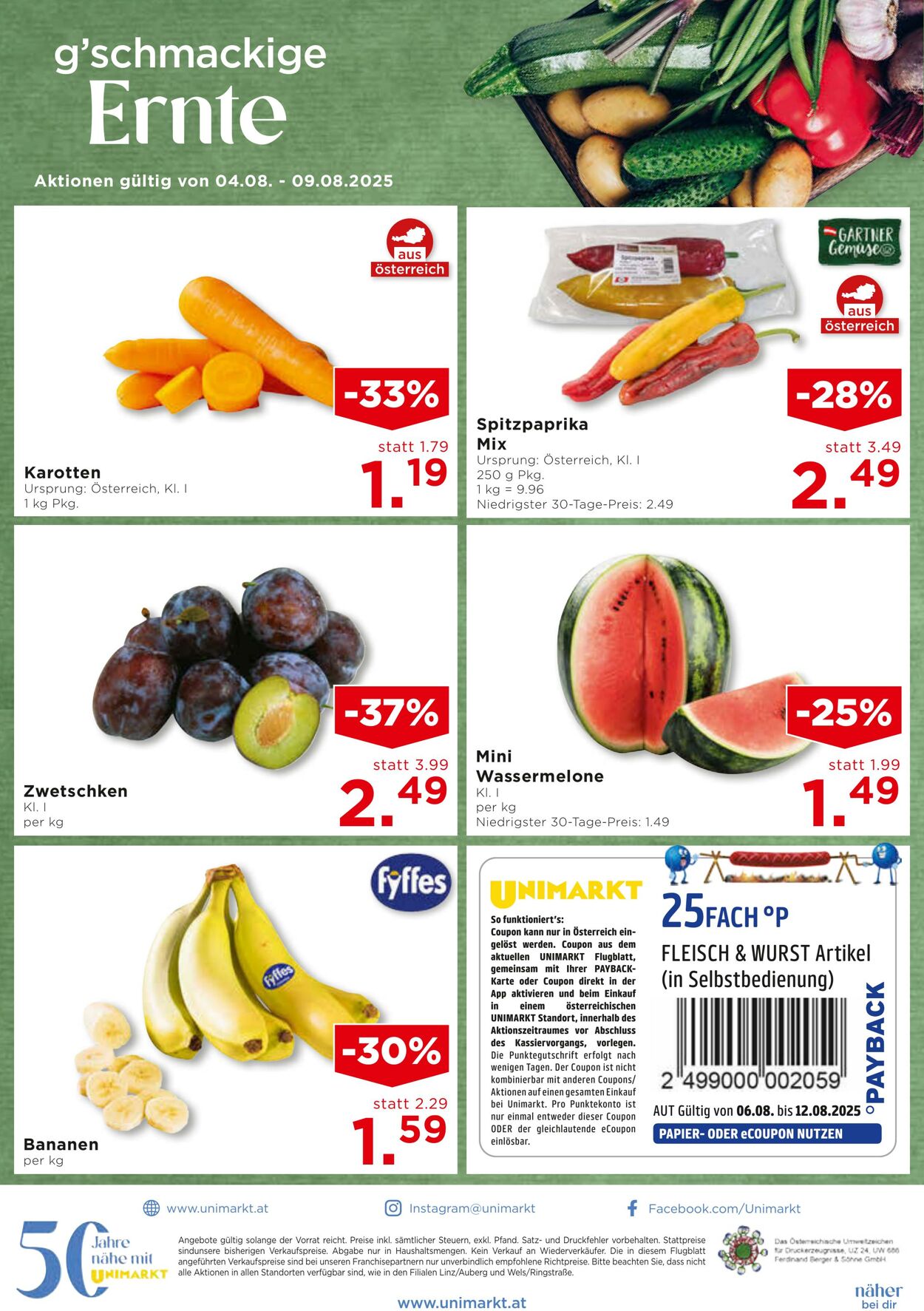 Prospekt Unimarkt 06.08.2025 - 12.08.2025