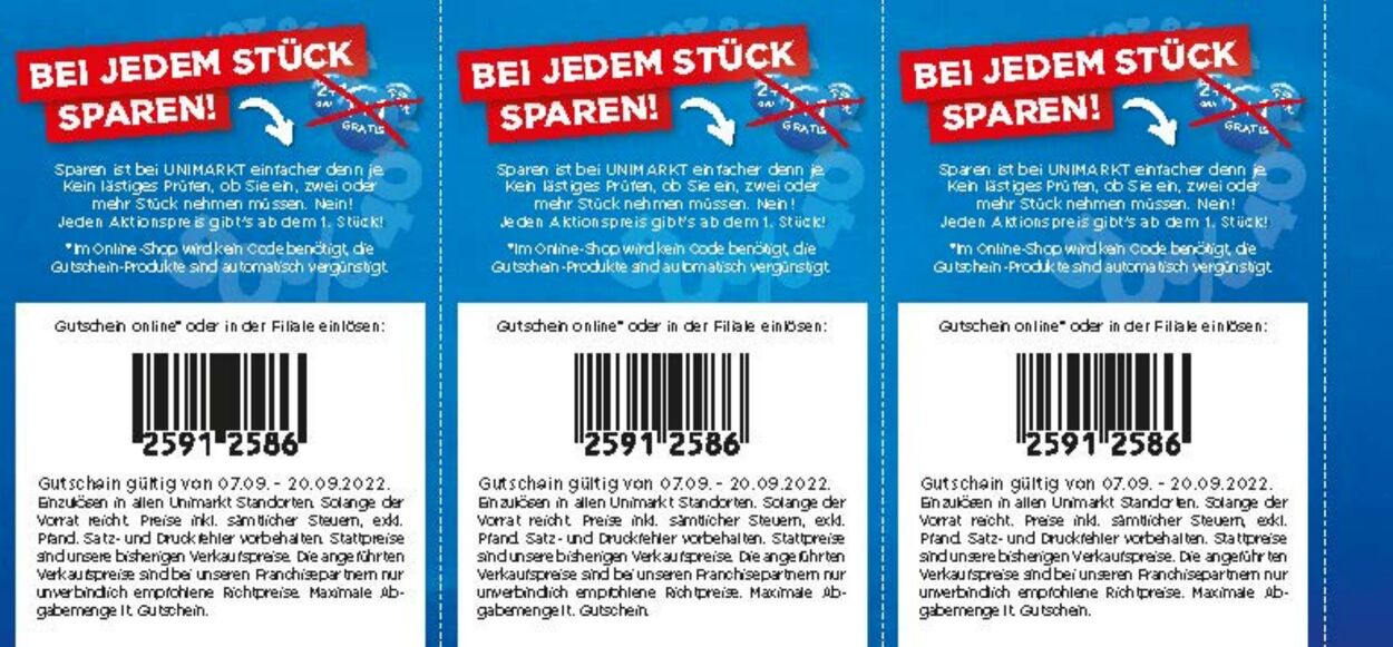 Prospekt Unimarkt 07.09.2022 - 20.09.2022