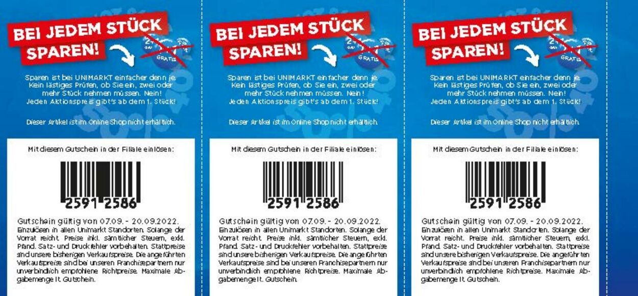 Prospekt Unimarkt 07.09.2022 - 20.09.2022