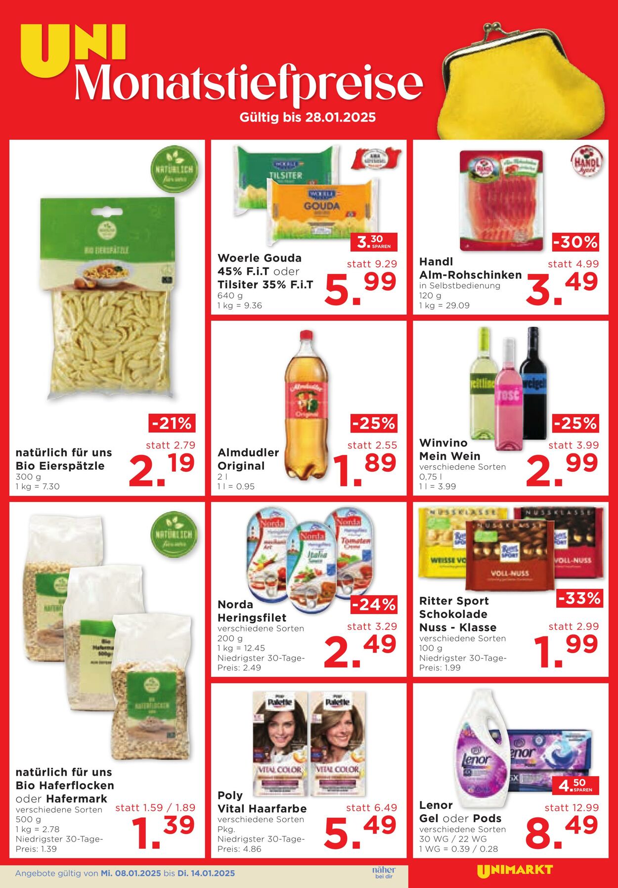 Prospekt Unimarkt 08.01.2025 - 14.01.2025