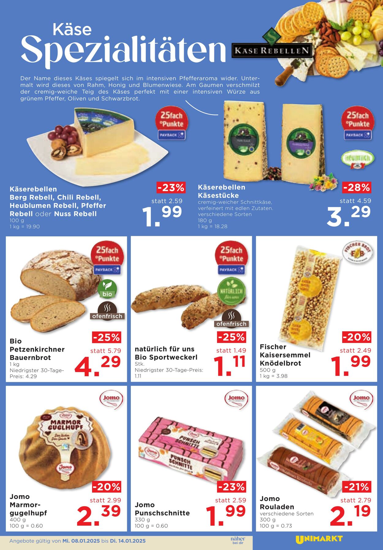 Prospekt Unimarkt 08.01.2025 - 14.01.2025