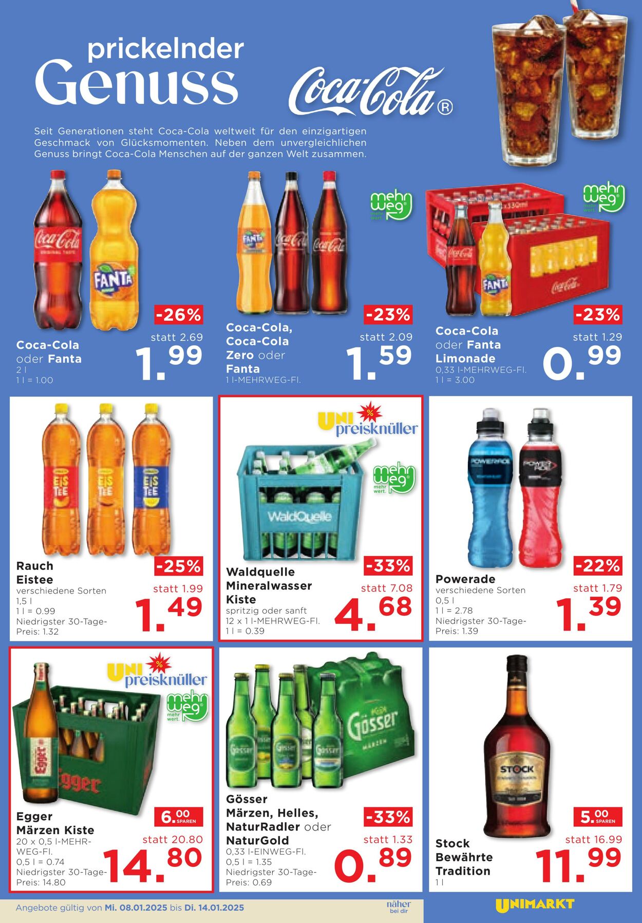 Prospekt Unimarkt 08.01.2025 - 14.01.2025