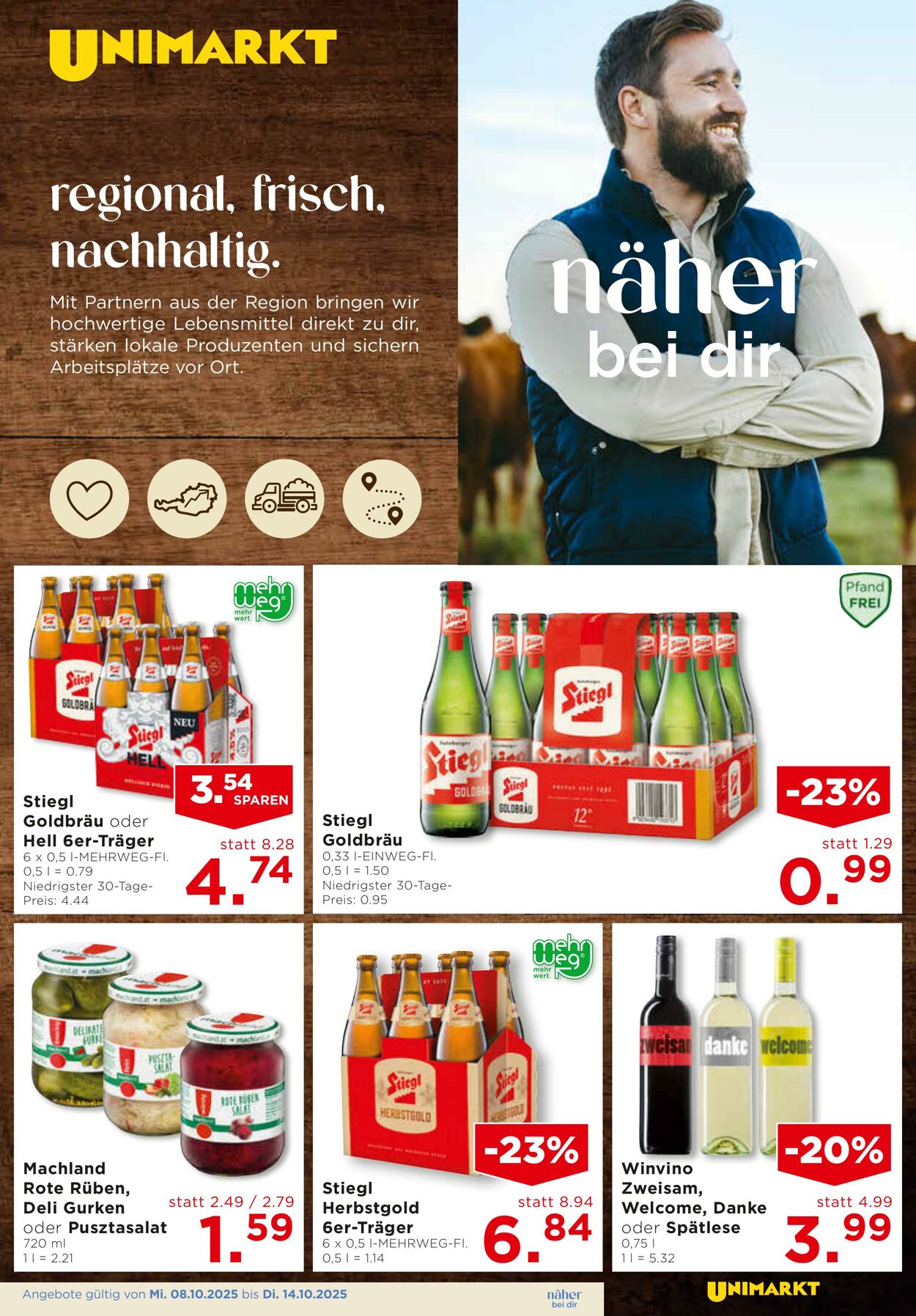 Prospekt Unimarkt 08.10.2025 - 14.10.2025
