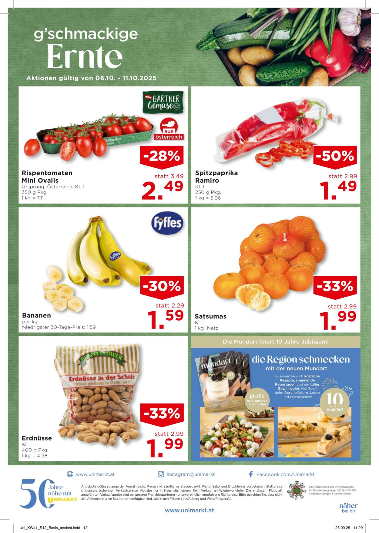 Prospekt Unimarkt 08.10.2025 - 14.10.2025