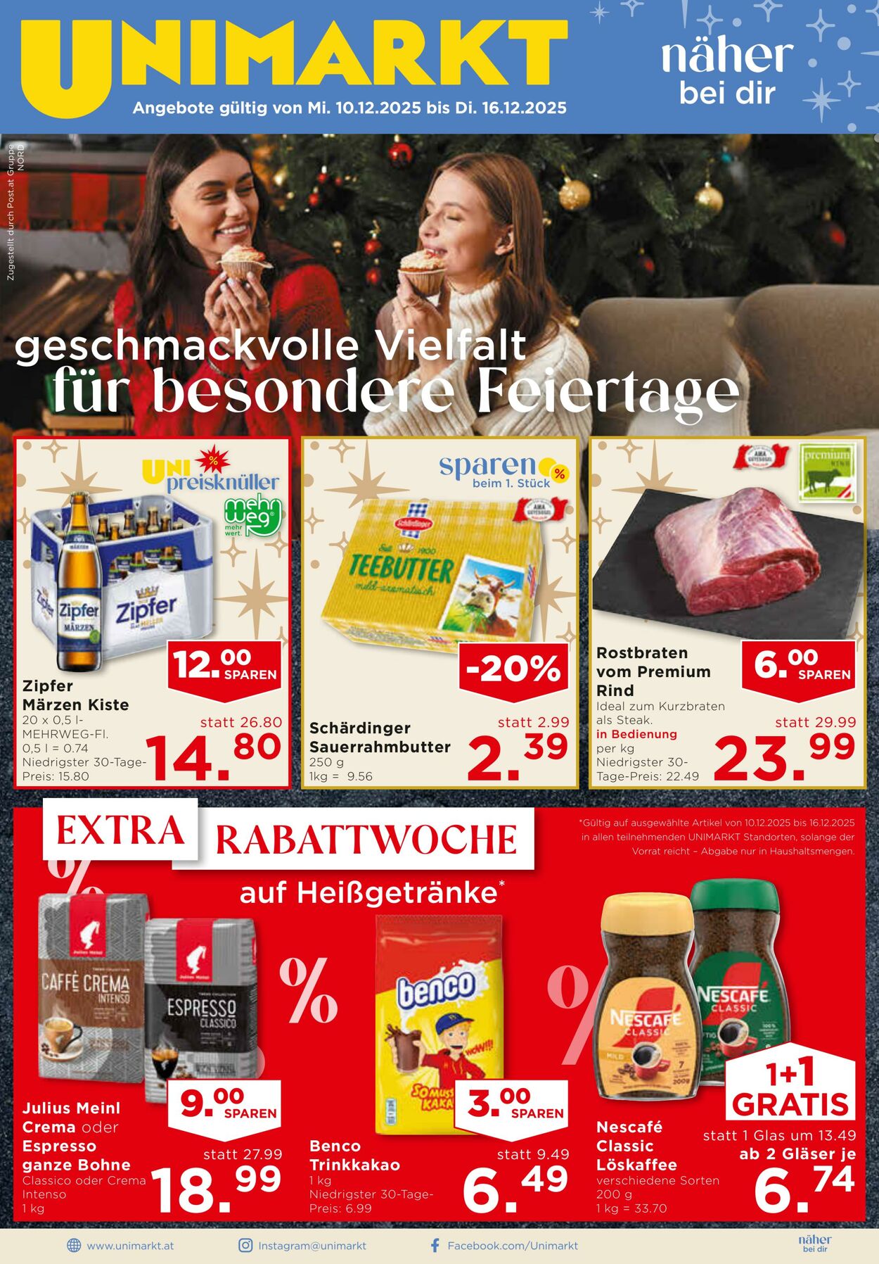 Prospekt Unimarkt 10.12.2025 - 16.12.2025
