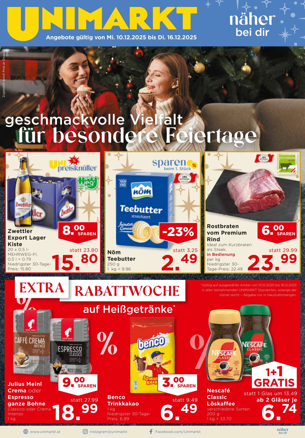 Prospekt Unimarkt 10.12.2025 - 16.12.2025