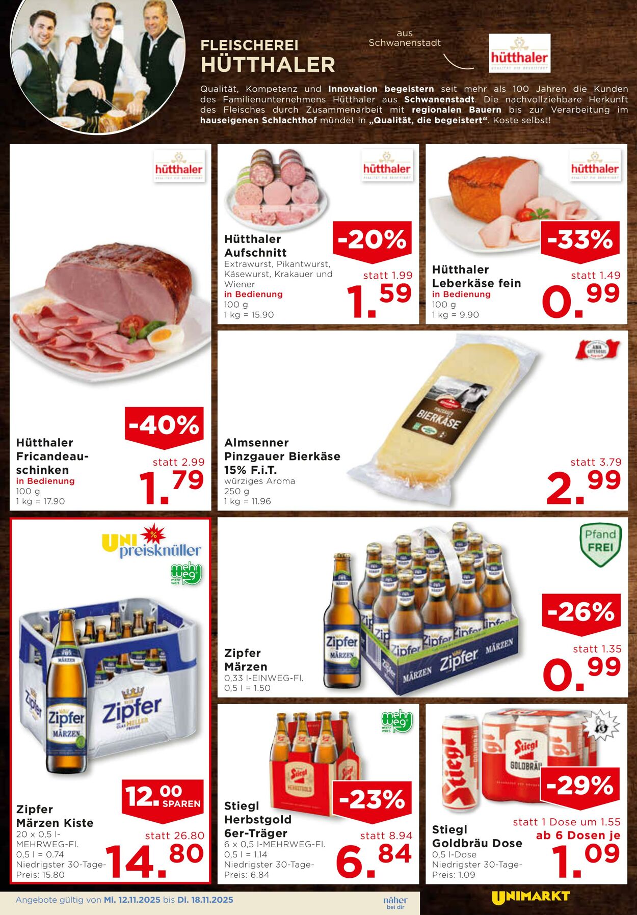 Prospekt Unimarkt 12.11.2025 - 18.11.2025
