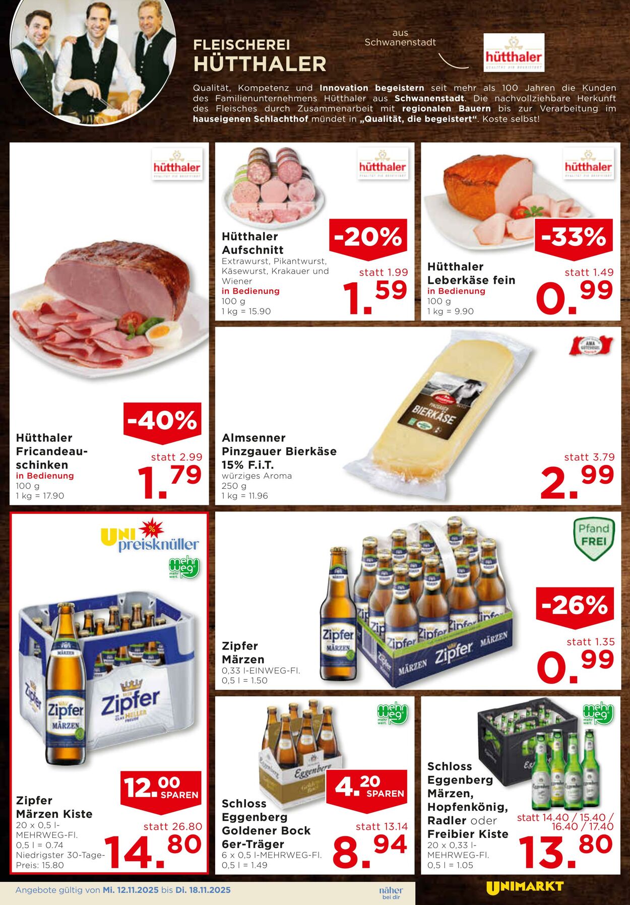 Prospekt Unimarkt 12.11.2025 - 18.11.2025