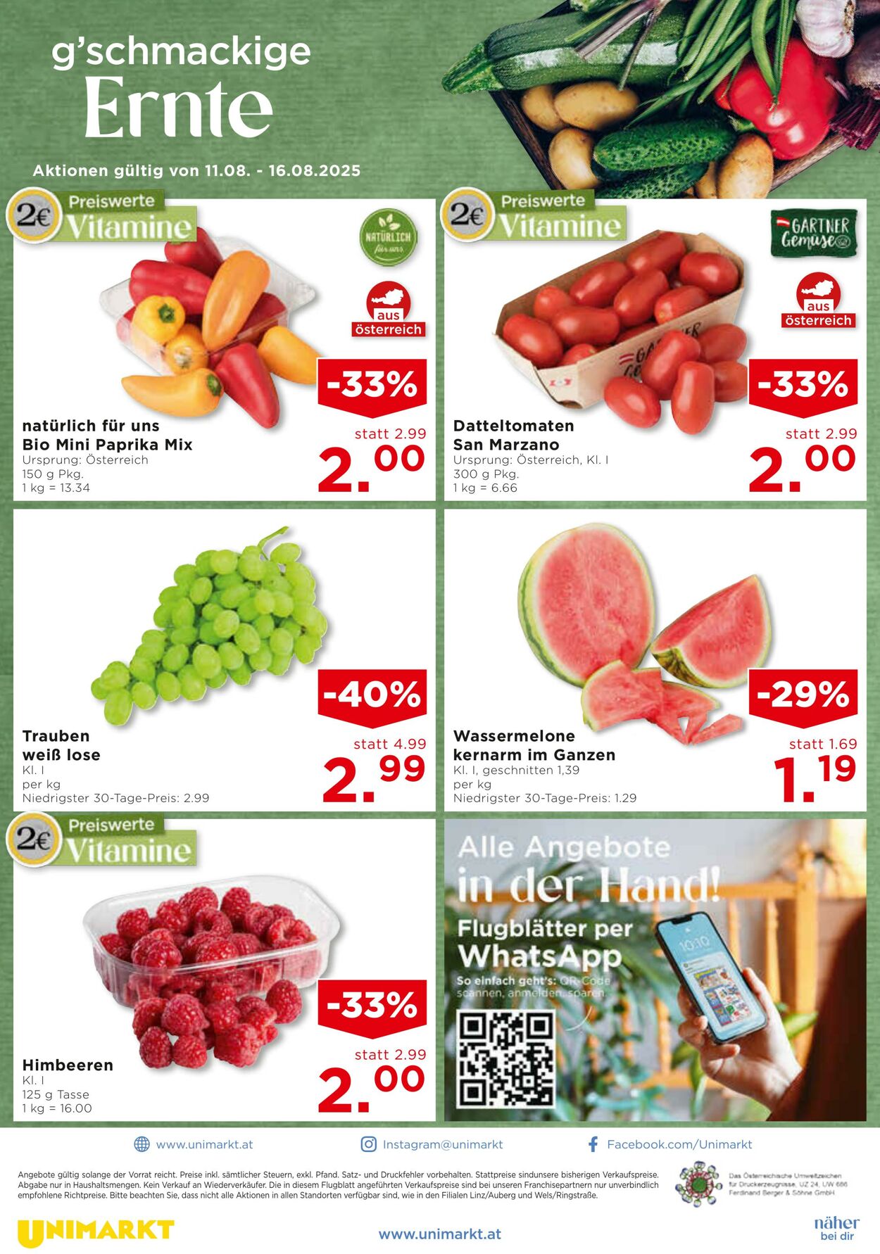 Prospekt Unimarkt 13.08.2025 - 19.08.2025