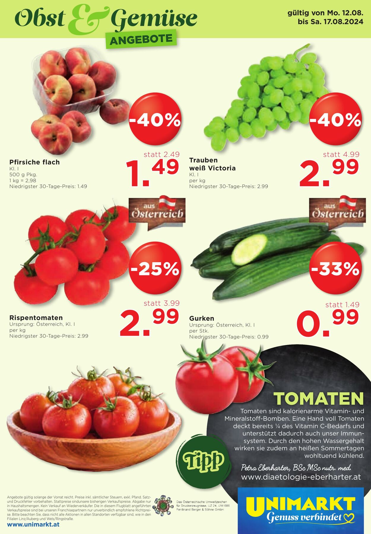 Prospekt Unimarkt 14.08.2024 - 20.08.2024