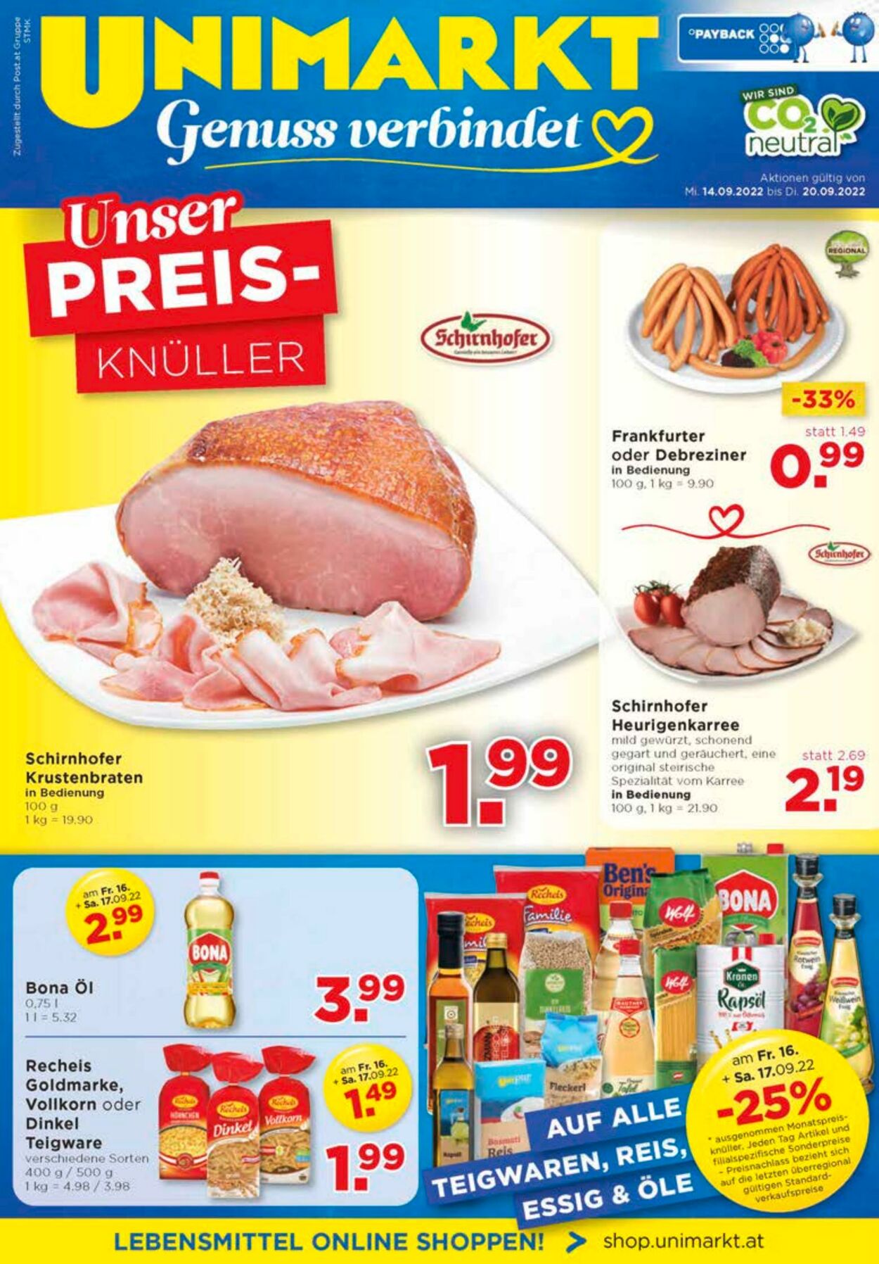 Prospekt Unimarkt 14.09.2022 - 20.09.2022