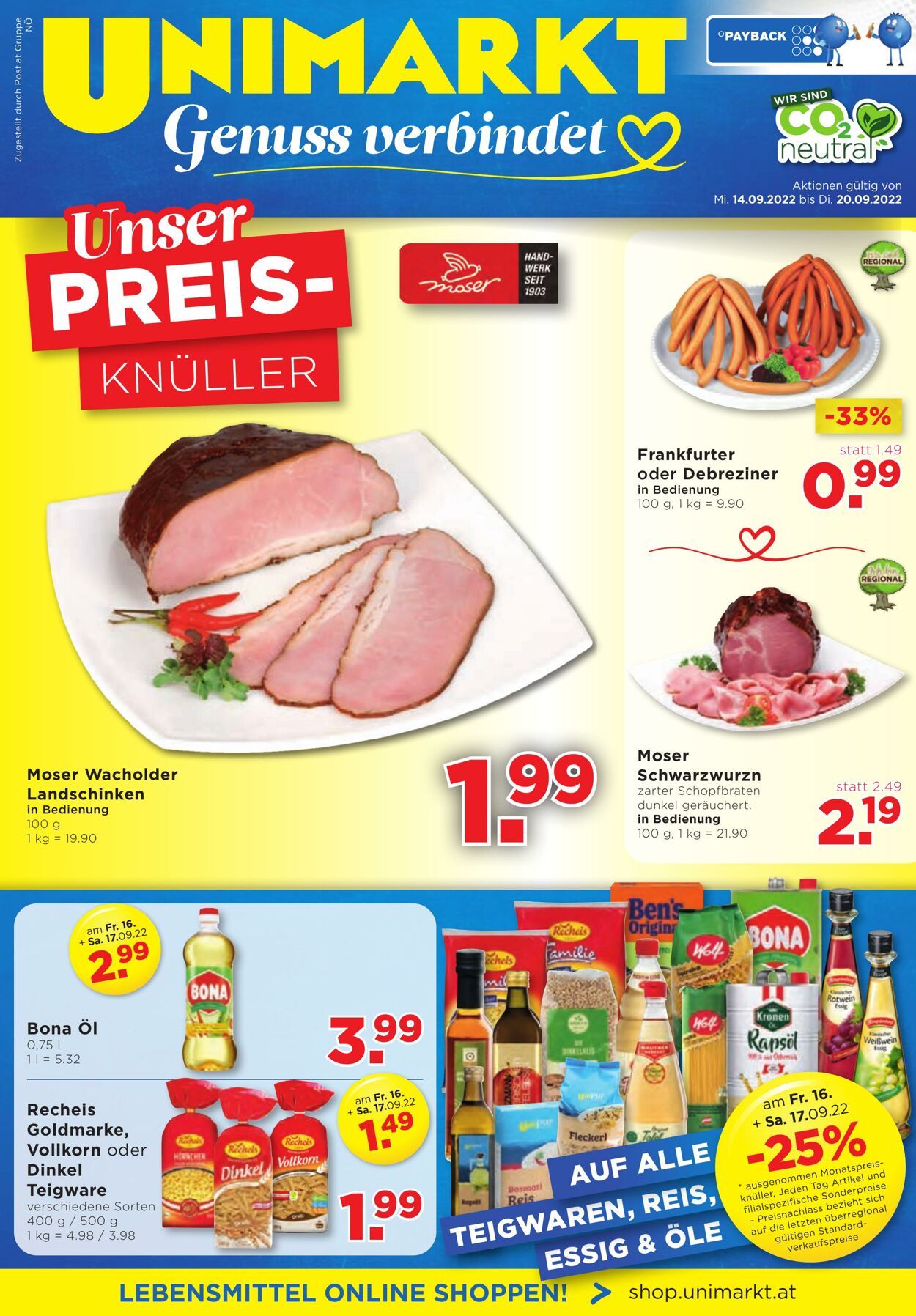 Prospekt Unimarkt 14.09.2022 - 20.09.2022