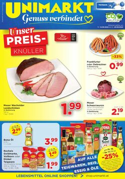 Prospekt Unimarkt 14.09.2022 - 20.09.2022