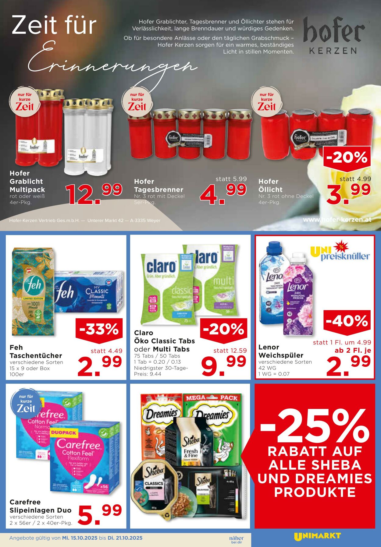 Prospekt Unimarkt 15.10.2025 - 21.10.2025