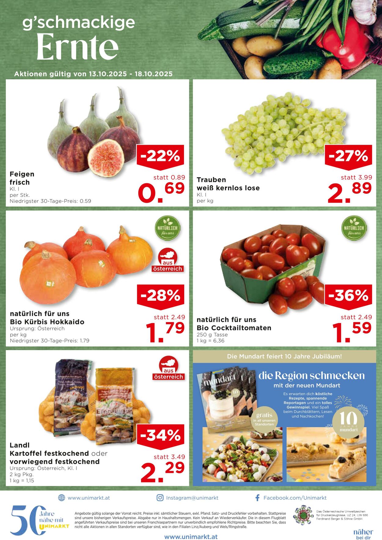 Prospekt Unimarkt 15.10.2025 - 21.10.2025