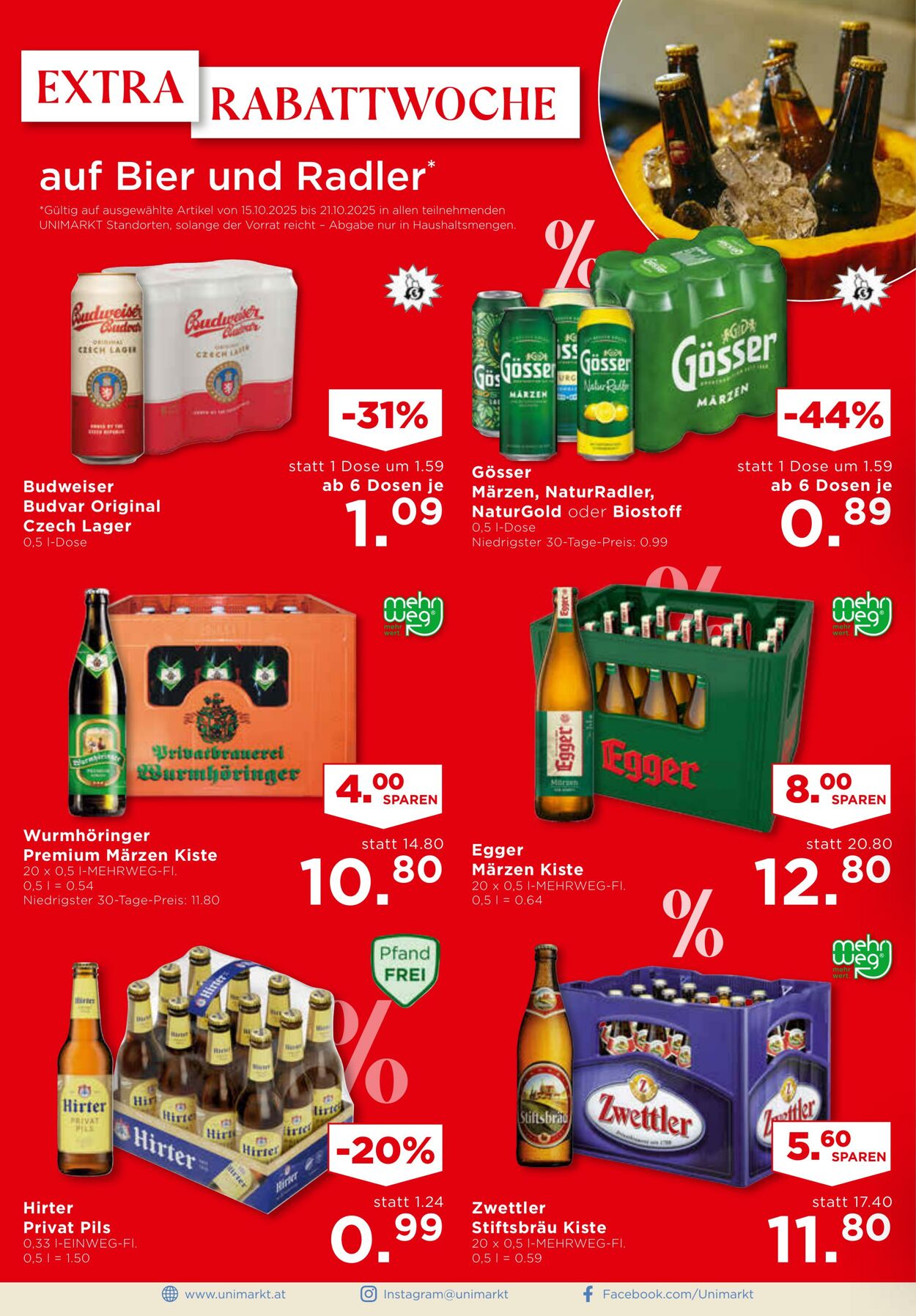 Prospekt Unimarkt 15.10.2025 - 21.10.2025
