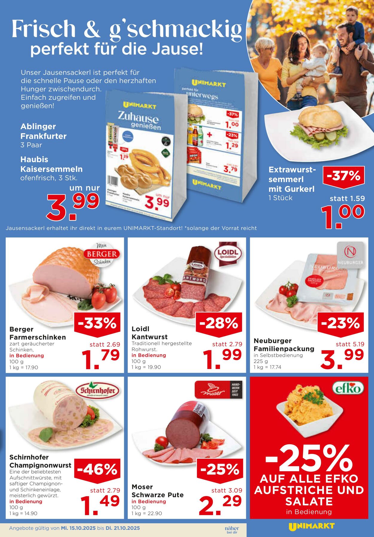 Prospekt Unimarkt 15.10.2025 - 21.10.2025
