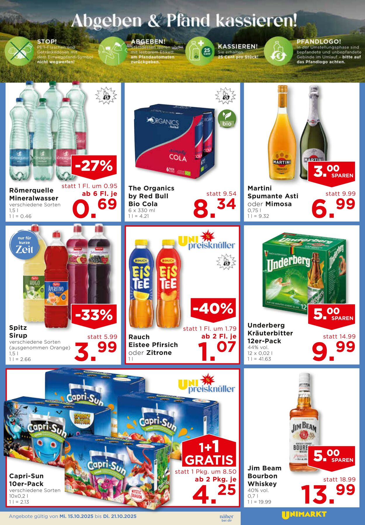 Prospekt Unimarkt 15.10.2025 - 21.10.2025
