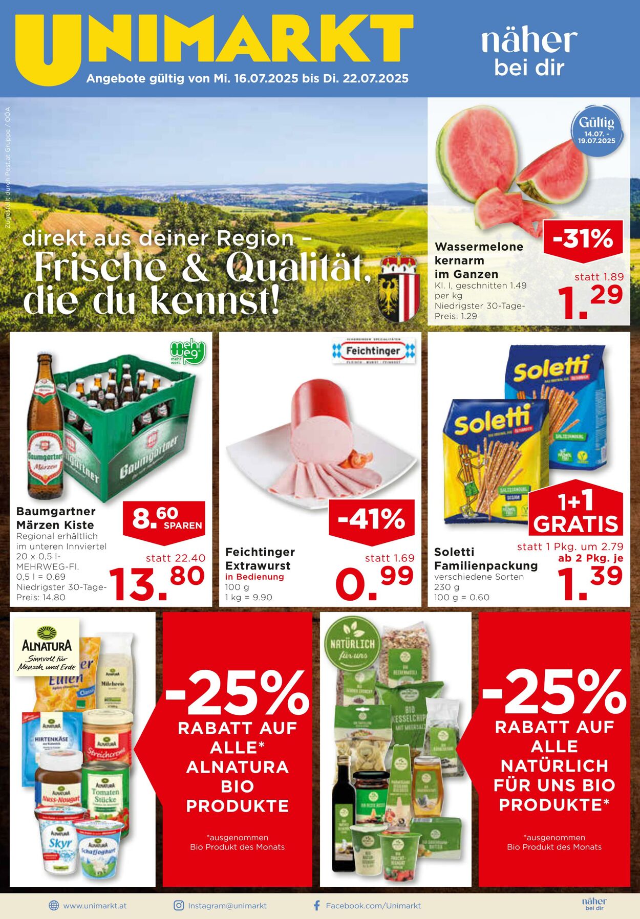 Prospekt Unimarkt 16.07.2025 - 22.07.2025
