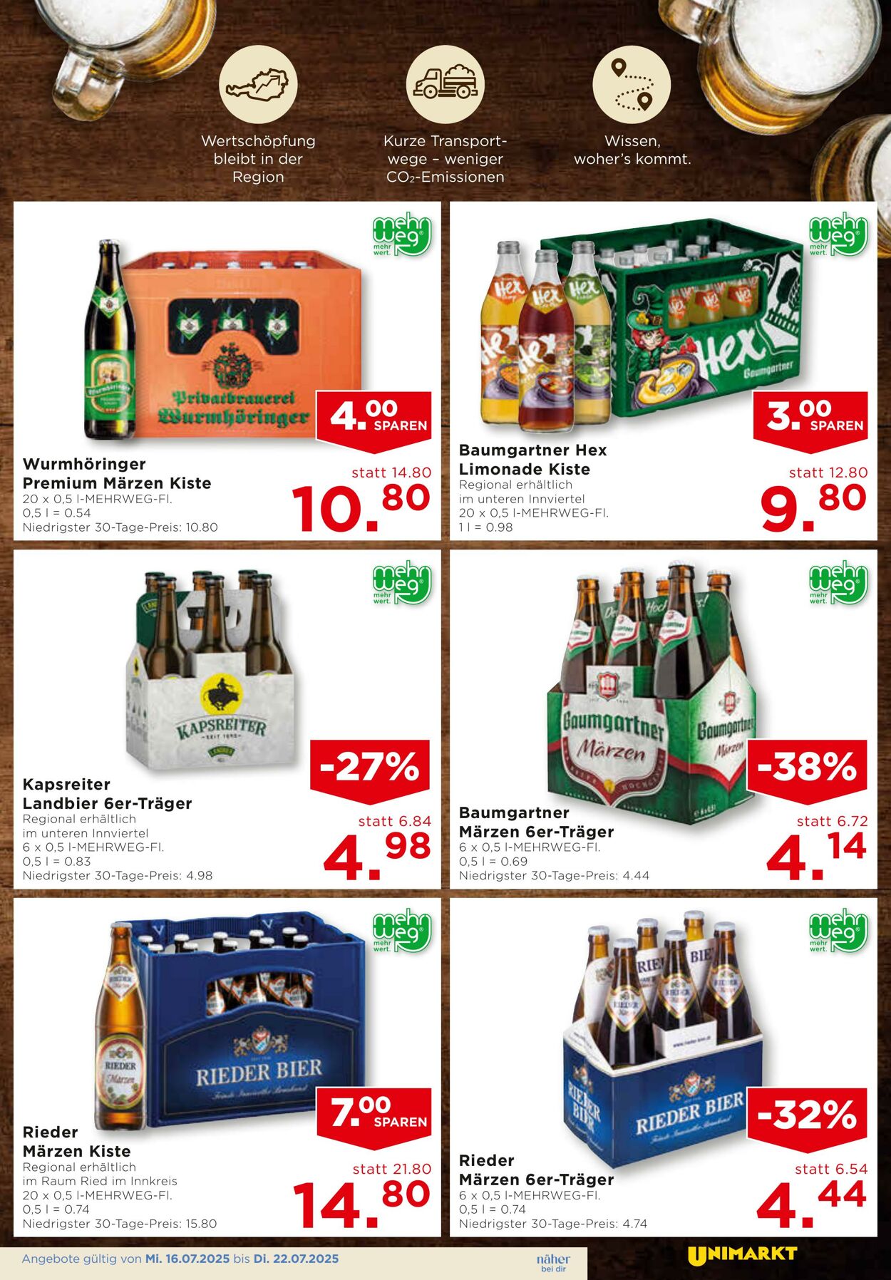 Prospekt Unimarkt 16.07.2025 - 22.07.2025
