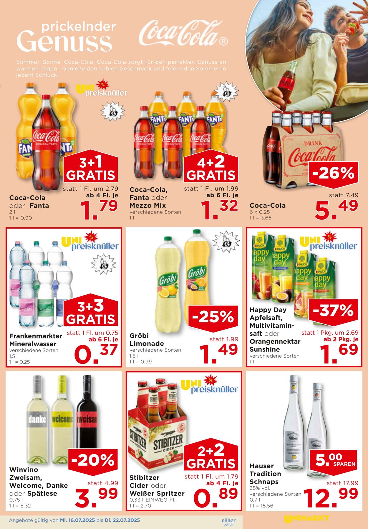 Prospekt Unimarkt 16.07.2025 - 22.07.2025