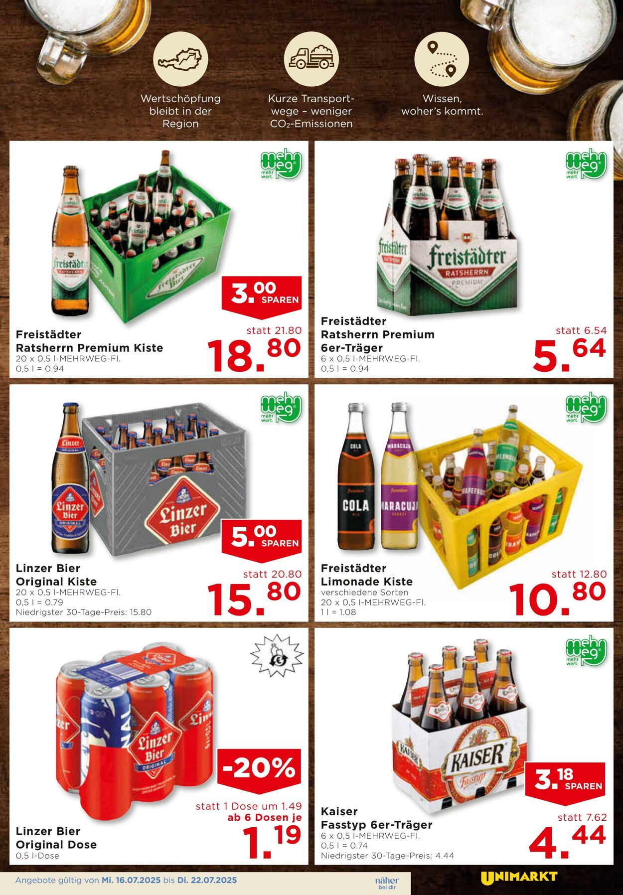 Prospekt Unimarkt 16.07.2025 - 22.07.2025