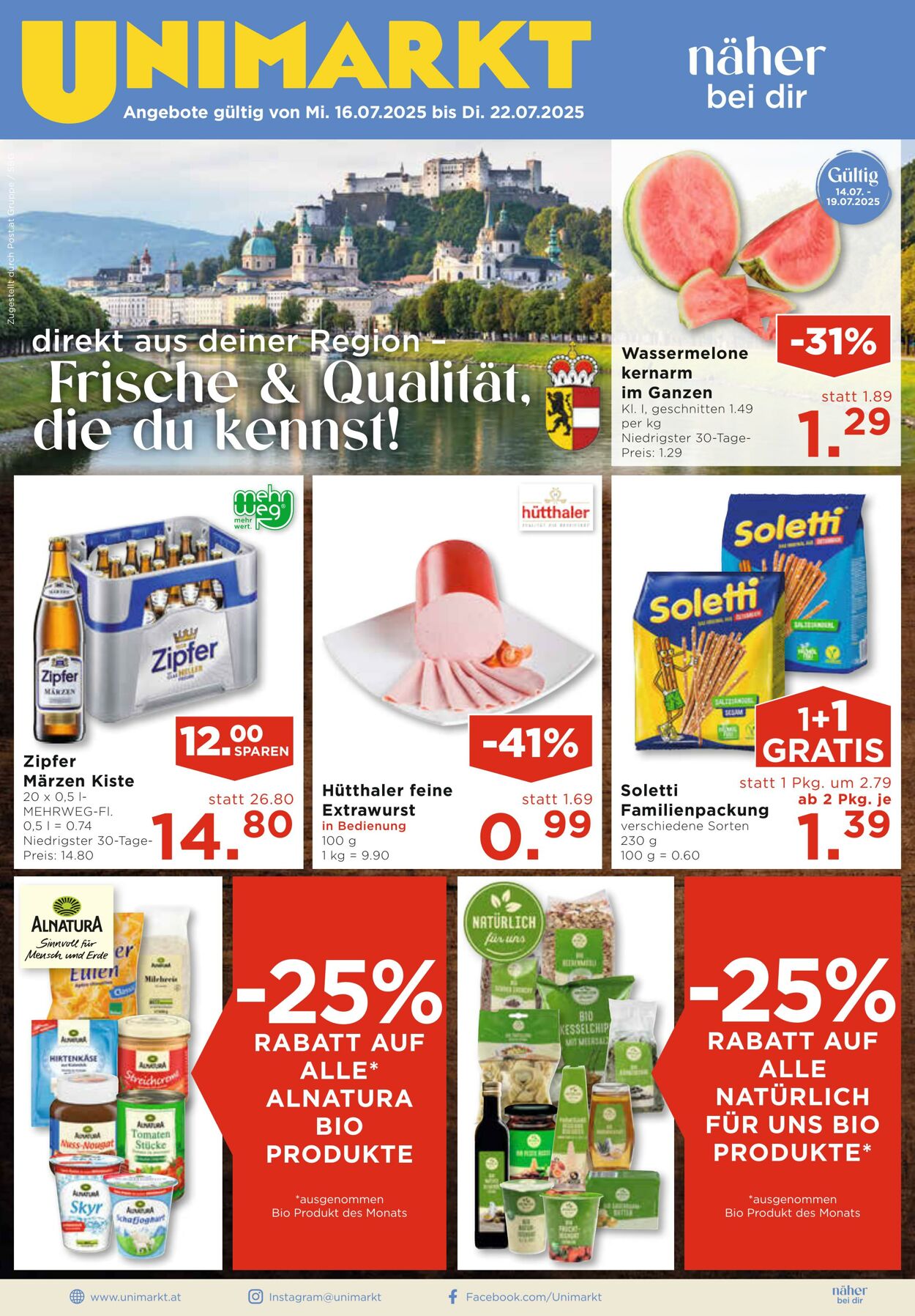 Prospekt Unimarkt 16.07.2025 - 22.07.2025