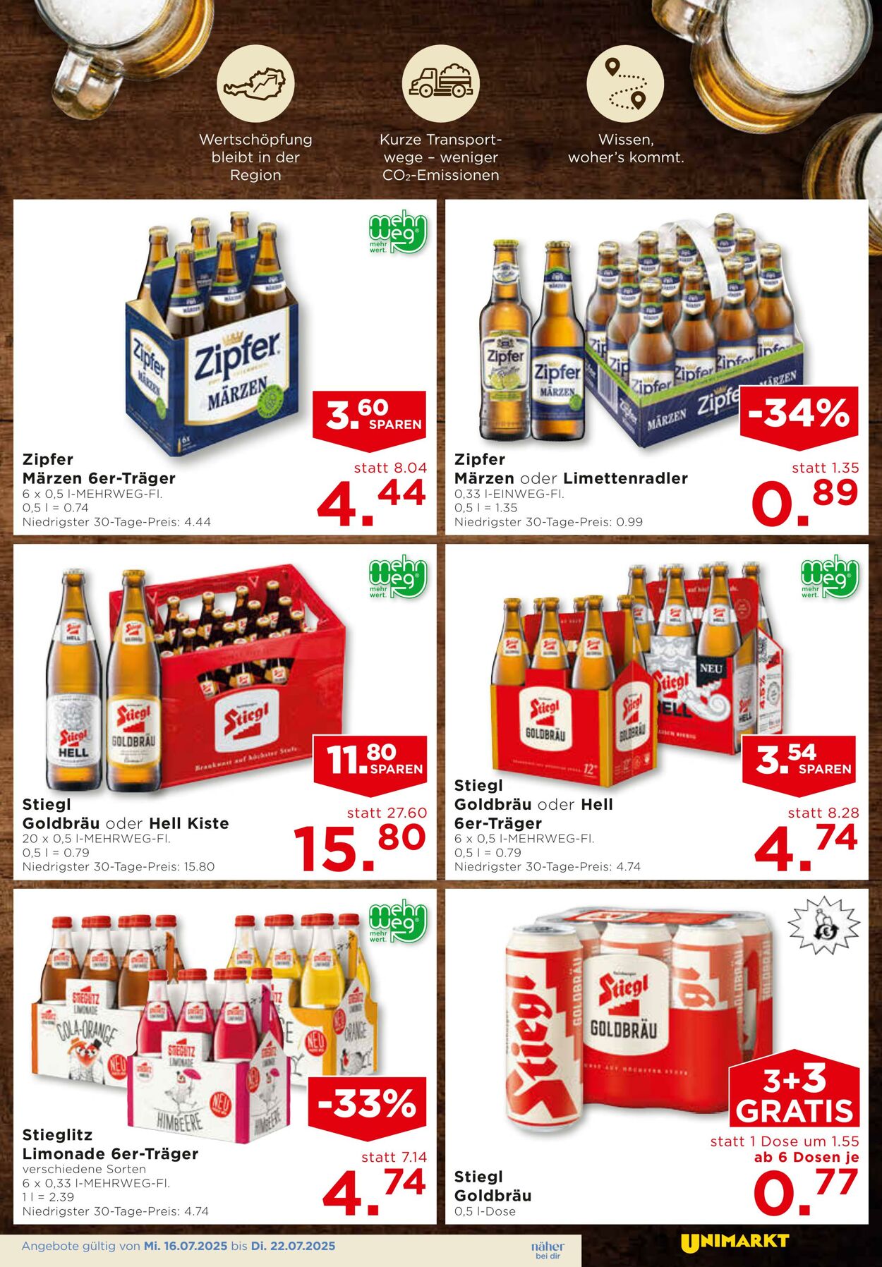 Prospekt Unimarkt 16.07.2025 - 22.07.2025