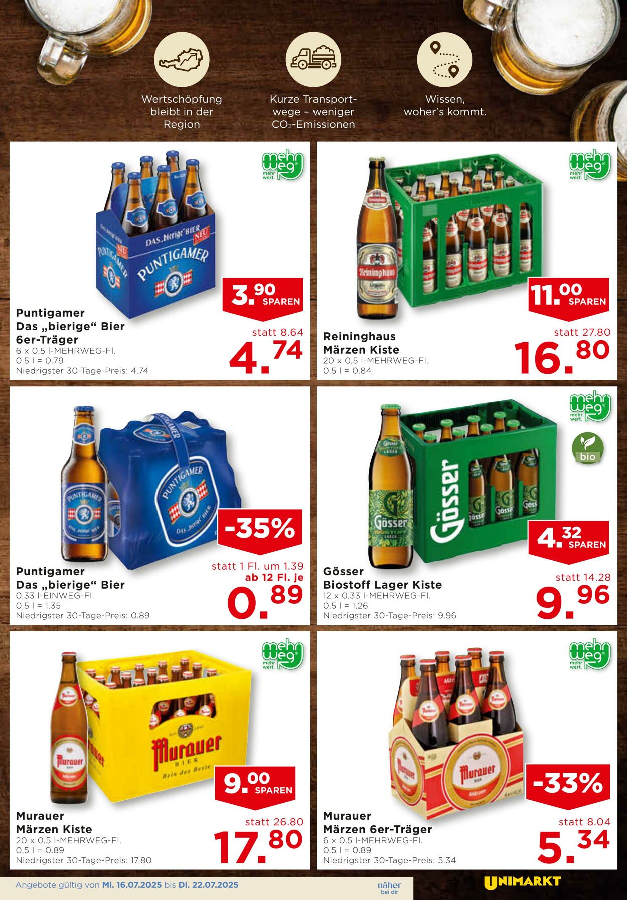 Prospekt Unimarkt 16.07.2025 - 22.07.2025