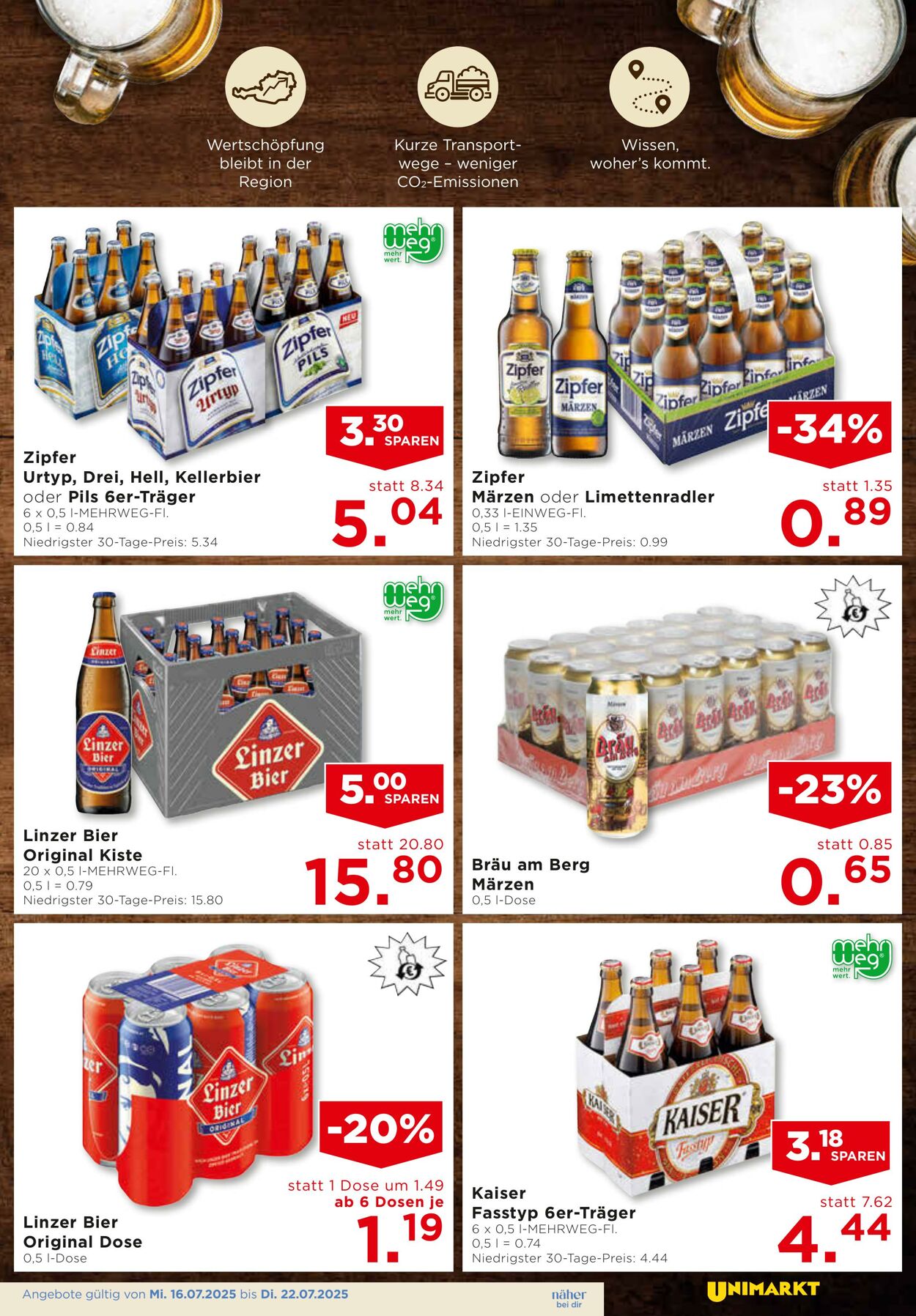 Prospekt Unimarkt 16.07.2025 - 22.07.2025