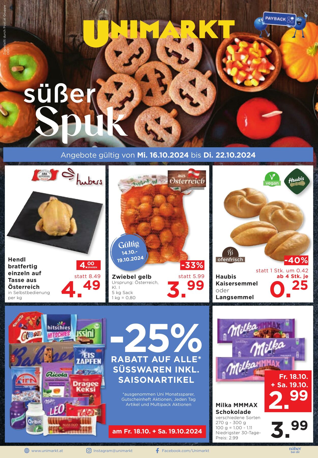 Prospekt Unimarkt - 16.10. - 22.10.2024 Salzkammergut 16 Okt, 2024 - 22 Okt, 2024