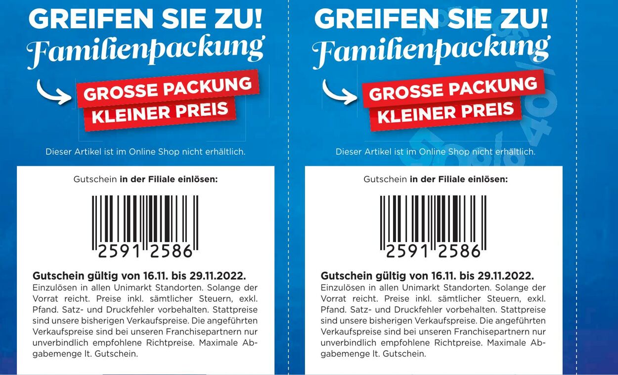 Prospekt Unimarkt 16.11.2022 - 29.11.2022