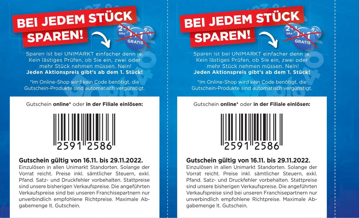 Prospekt Unimarkt 16.11.2022 - 29.11.2022