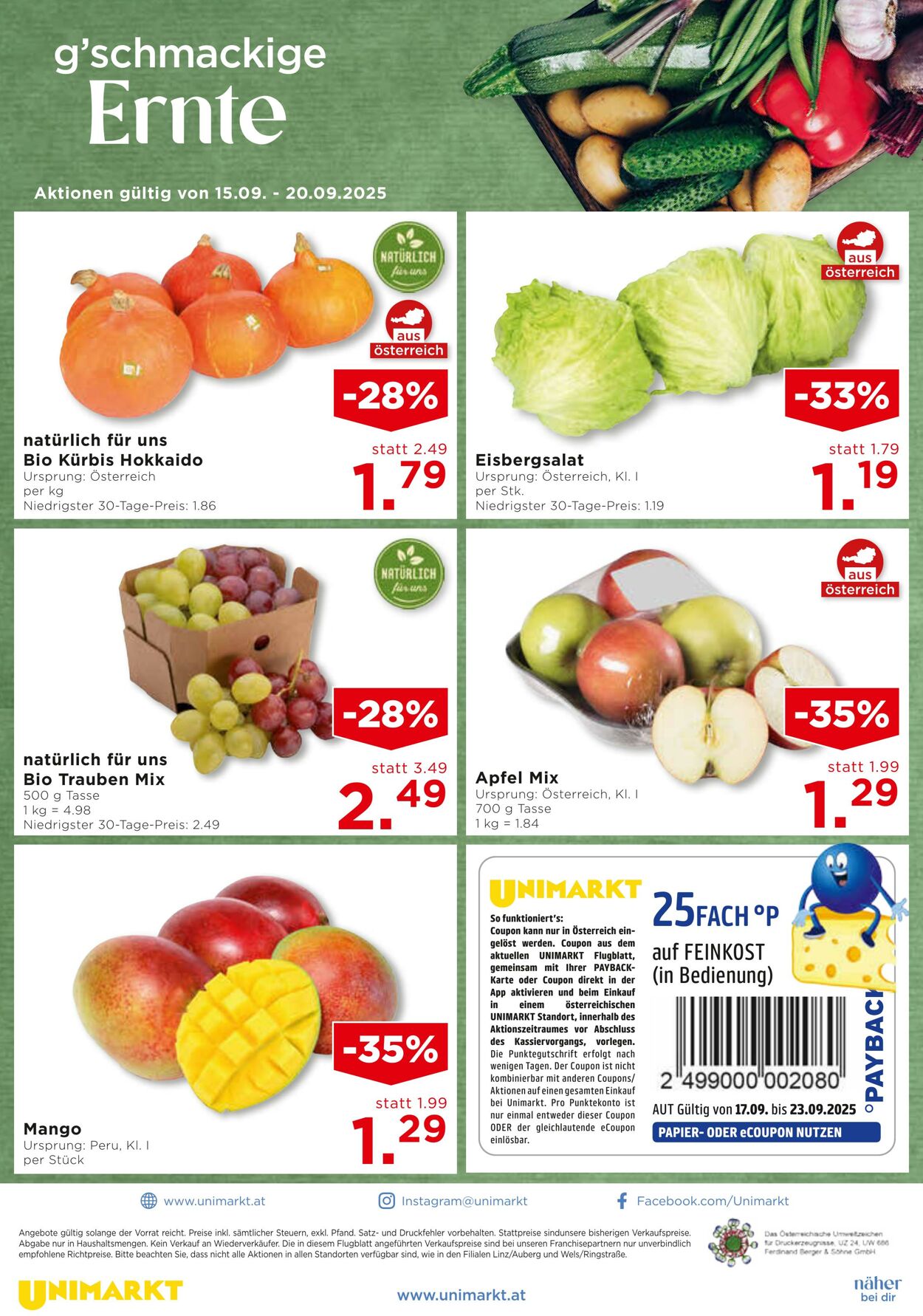 Prospekt Unimarkt 17.09.2025 - 23.09.2025
