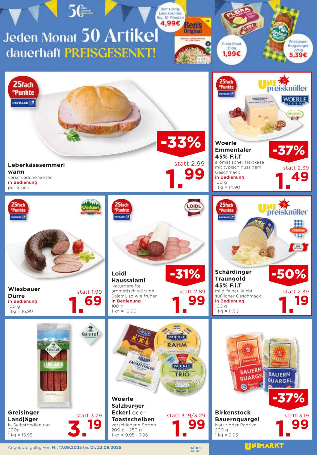 Prospekt Unimarkt 17.09.2025 - 23.09.2025