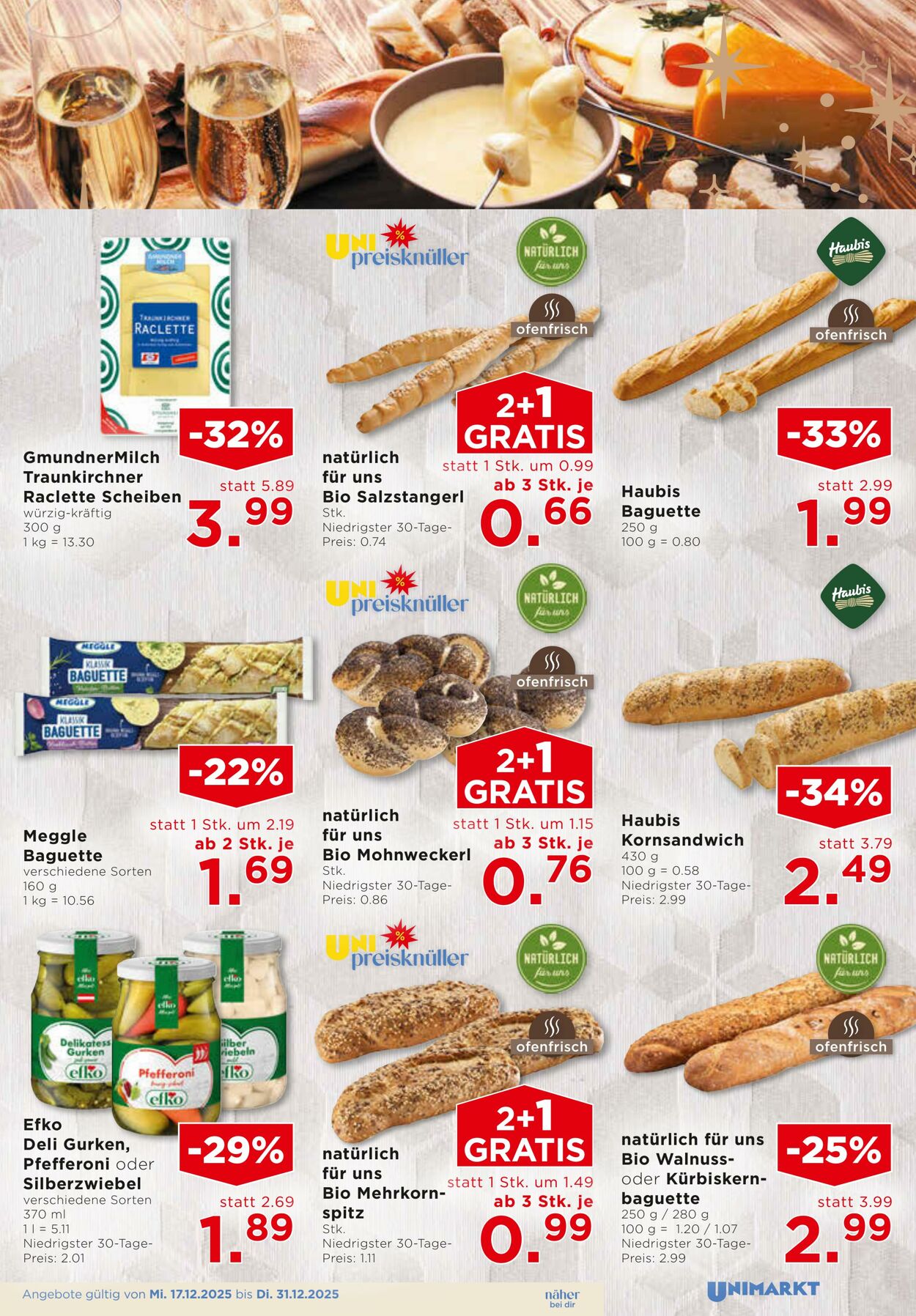 Prospekt Unimarkt 17.12.2025 - 31.12.2025
