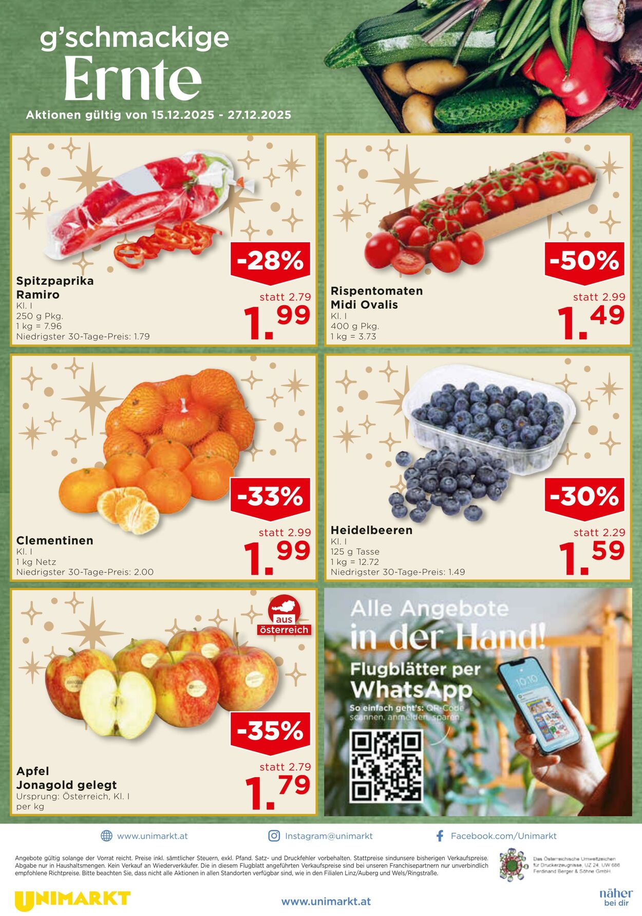 Prospekt Unimarkt 17.12.2025 - 31.12.2025
