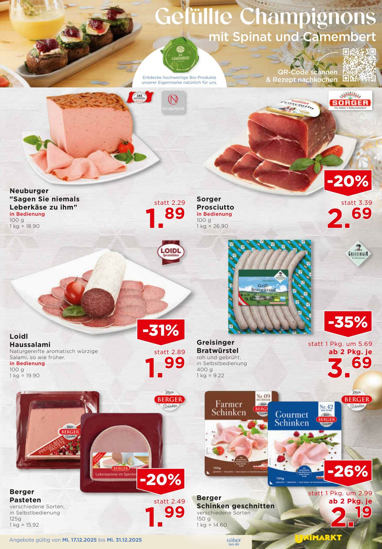 Prospekt Unimarkt 17.12.2025 - 31.12.2025
