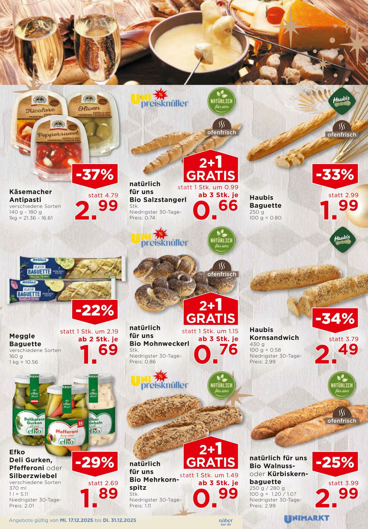Prospekt Unimarkt 17.12.2025 - 31.12.2025