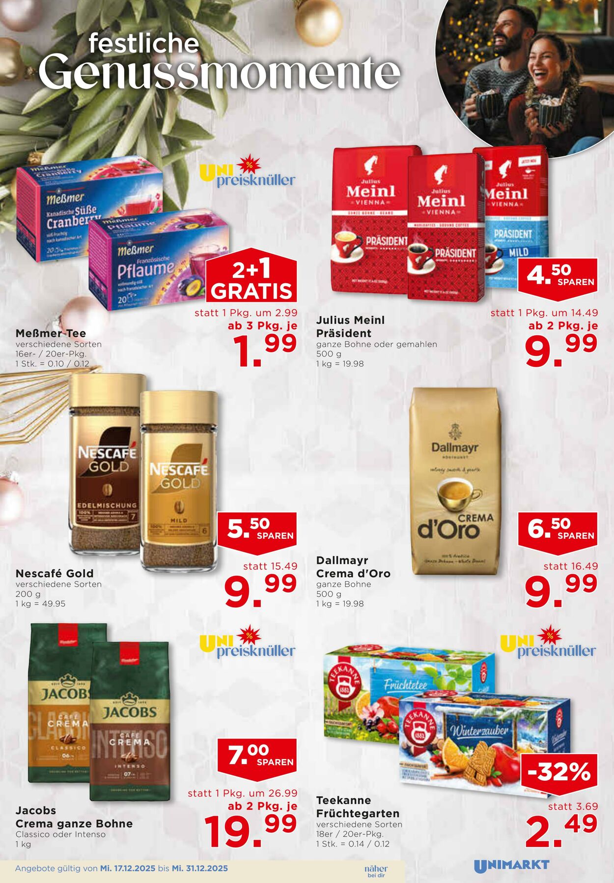 Prospekt Unimarkt 17.12.2025 - 31.12.2025