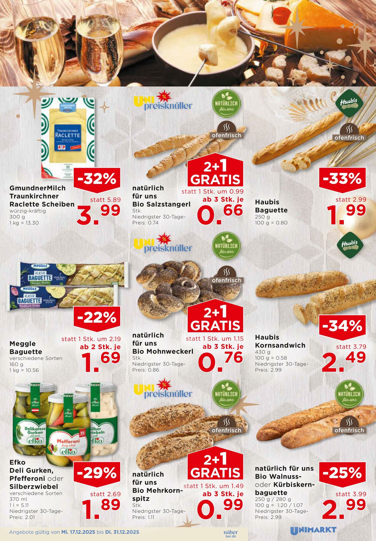 Prospekt Unimarkt 17.12.2025 - 31.12.2025