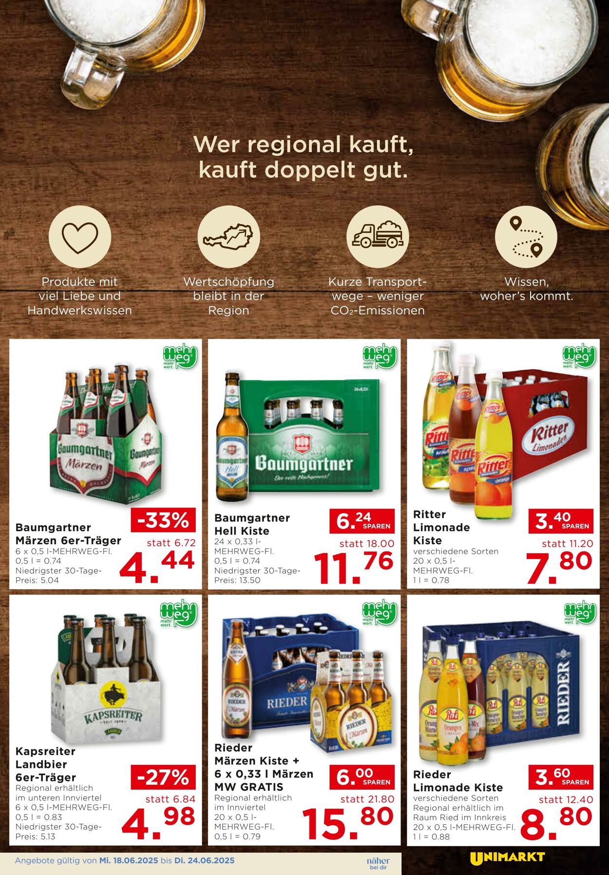 Prospekt Unimarkt 18.06.2025 - 24.06.2025