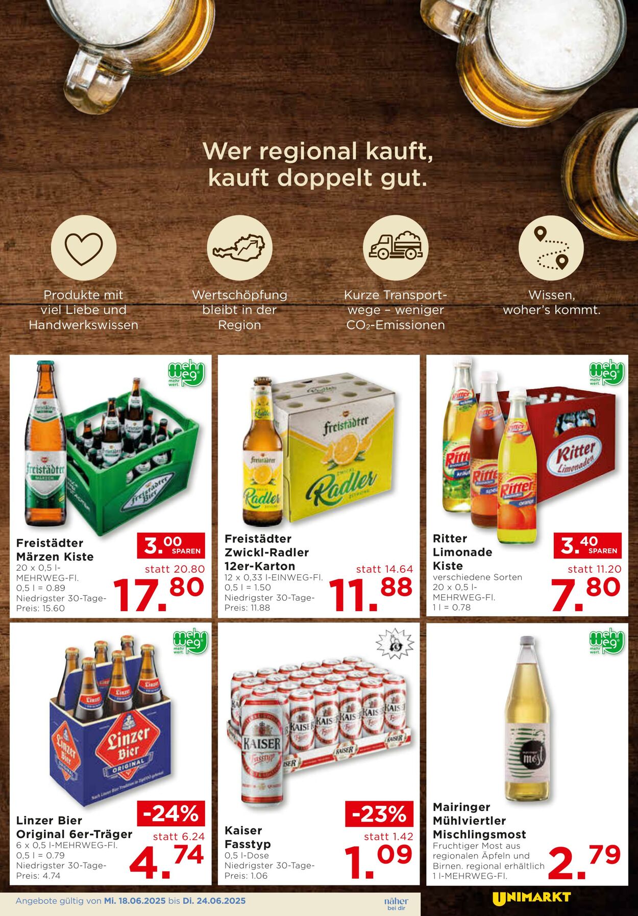 Prospekt Unimarkt 18.06.2025 - 24.06.2025