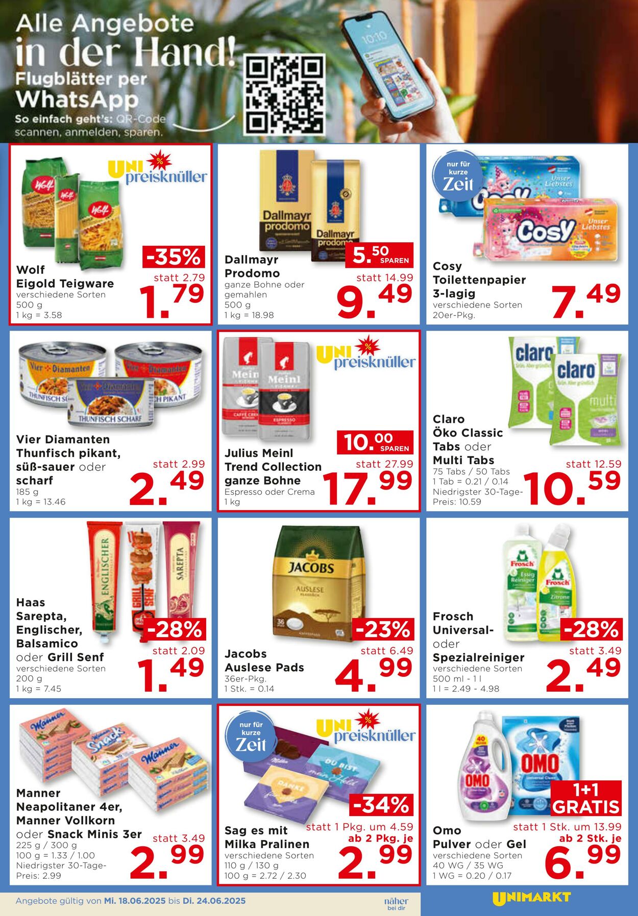 Prospekt Unimarkt 18.06.2025 - 24.06.2025