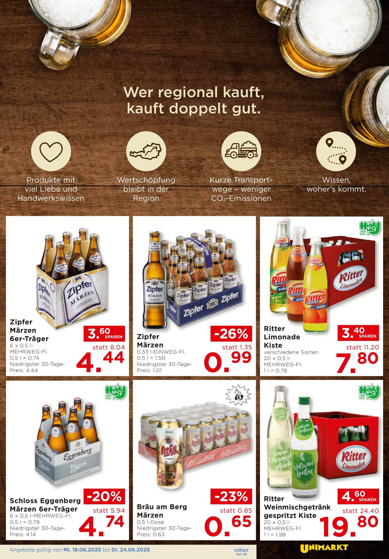 Prospekt Unimarkt 18.06.2025 - 24.06.2025