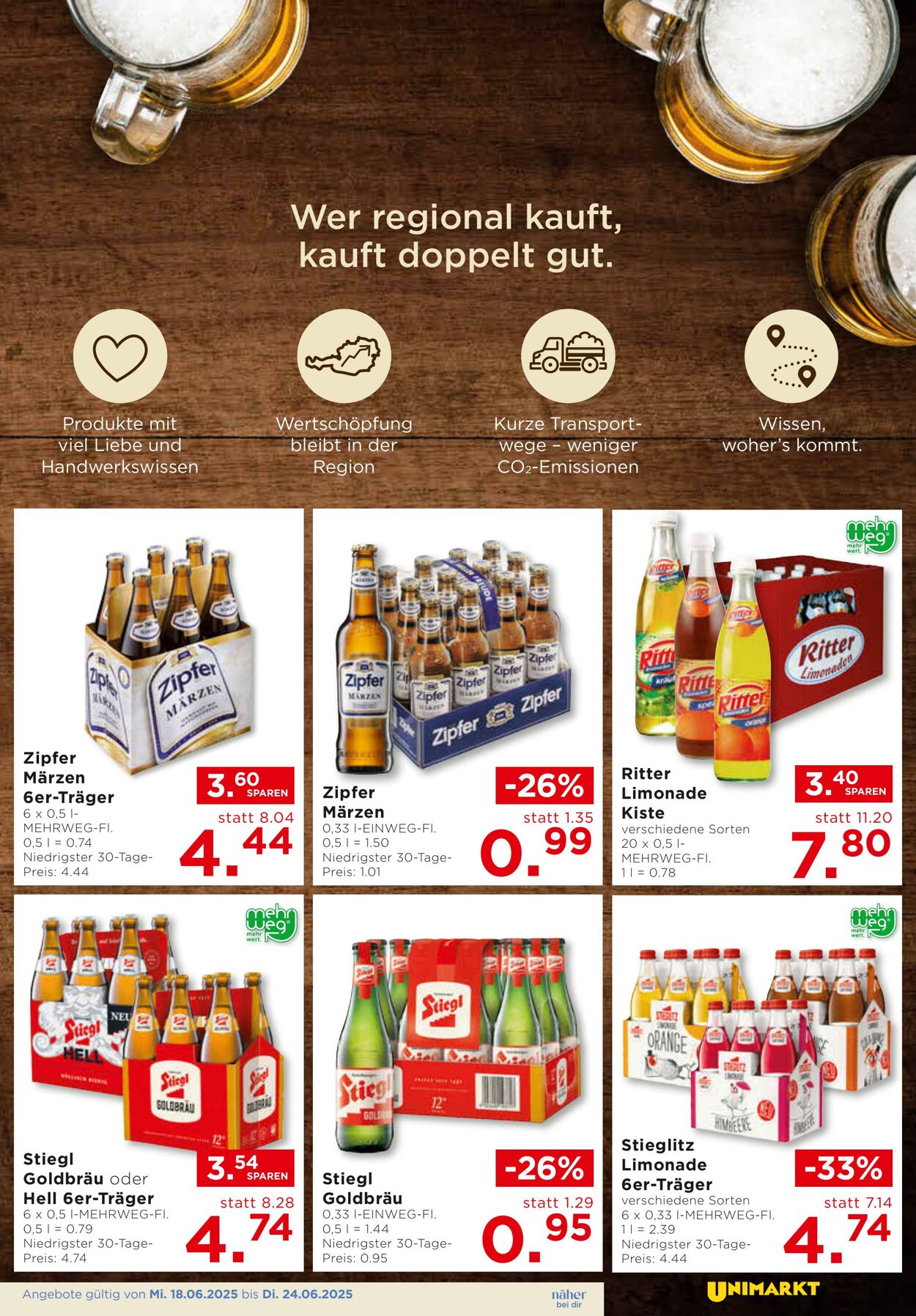 Prospekt Unimarkt 18.06.2025 - 24.06.2025