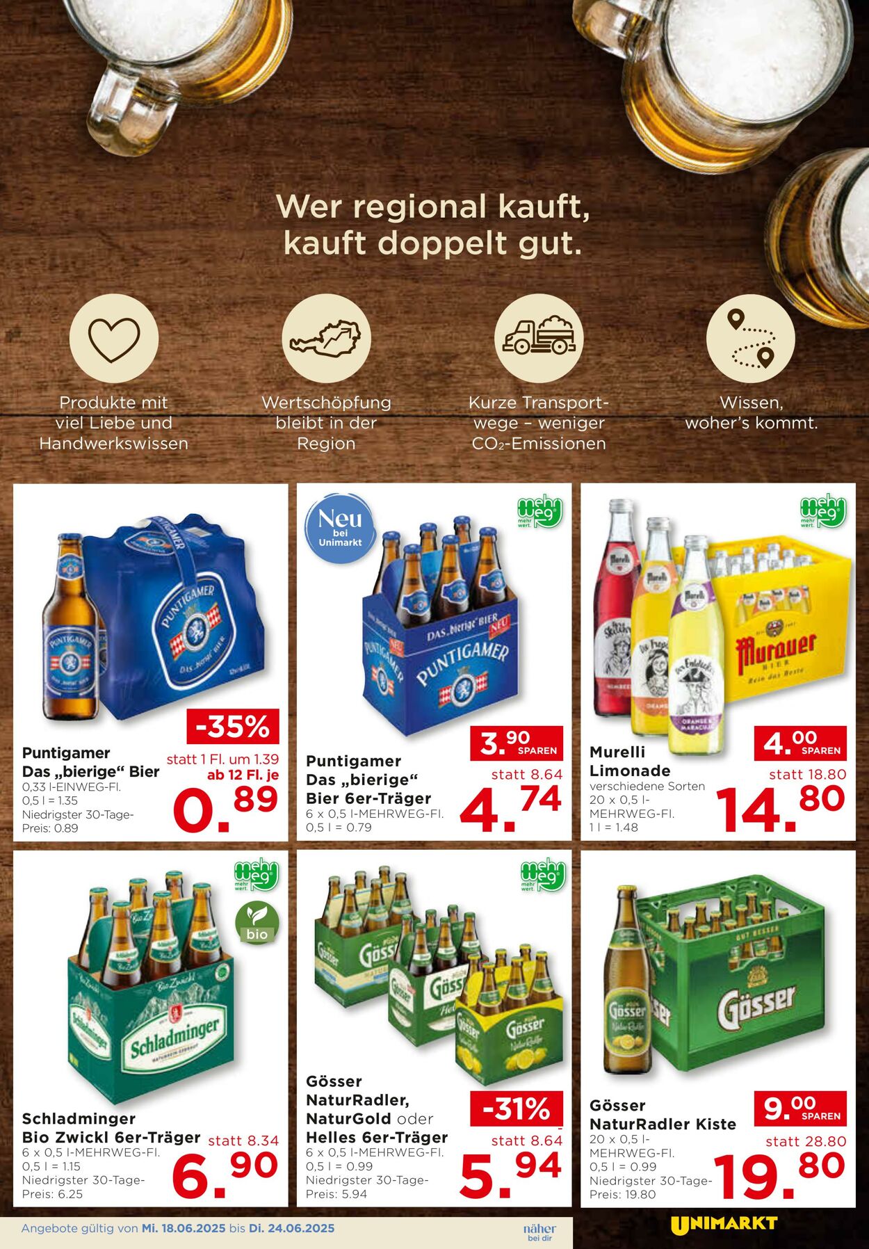 Prospekt Unimarkt 18.06.2025 - 24.06.2025