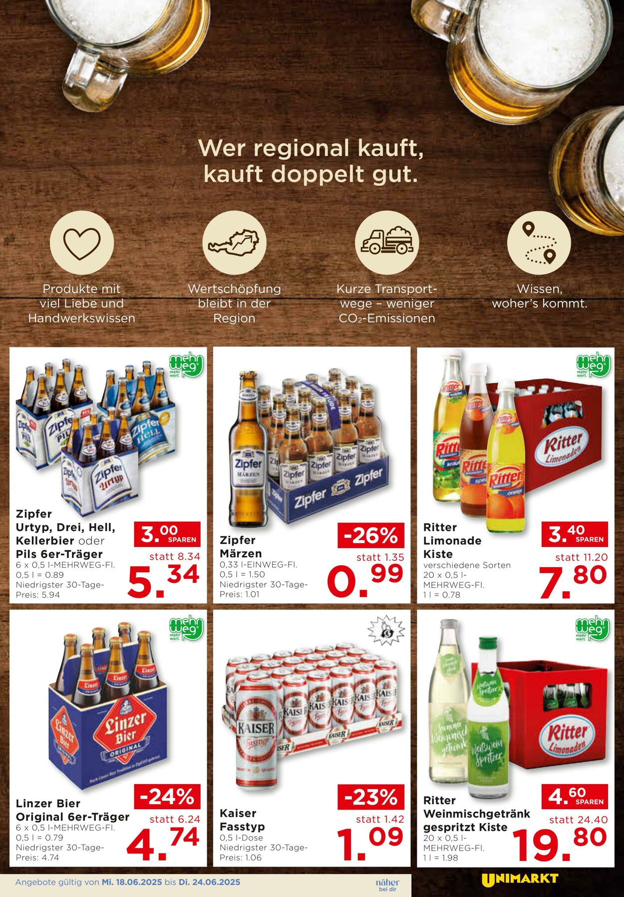 Prospekt Unimarkt 18.06.2025 - 24.06.2025